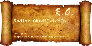 Radler Oktávián névjegykártya